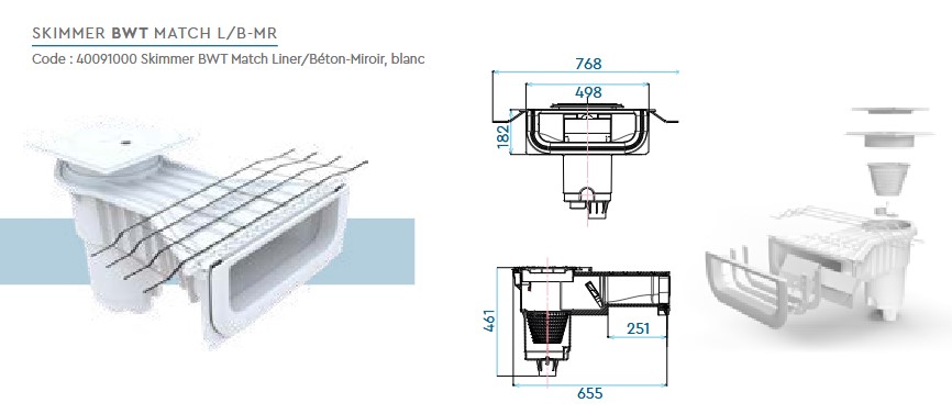 skimmer miroir match dimensions